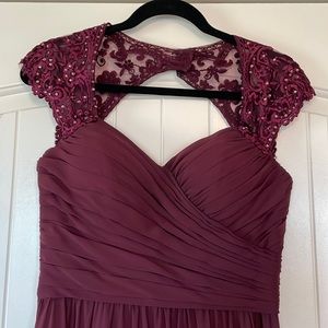 Morilee Maroon Formal Bridesmaid Dress